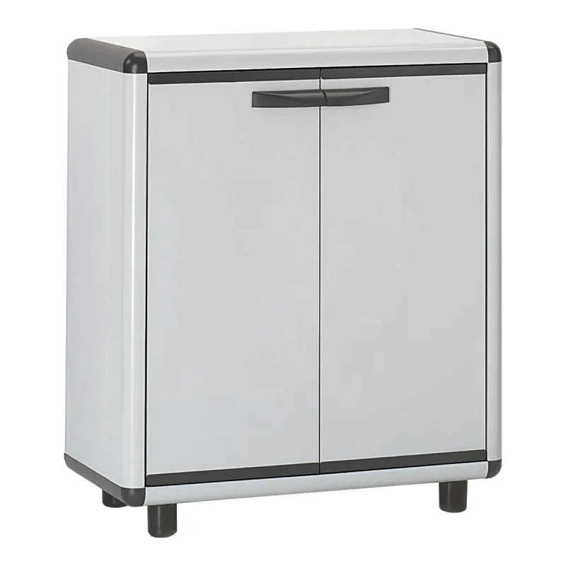 GAROFALO - Armario Bajo PVC 2 Puertas y 2 Baldas Easypro.