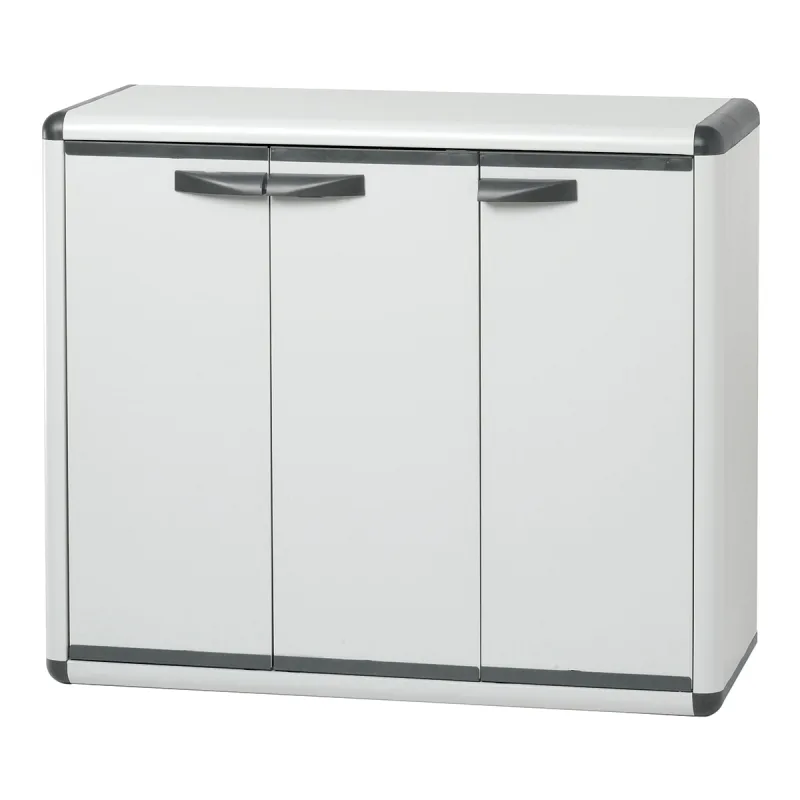 GAROFALO - Armario Bajo PVC 3 Puertas y 2 Baldas Easypro.