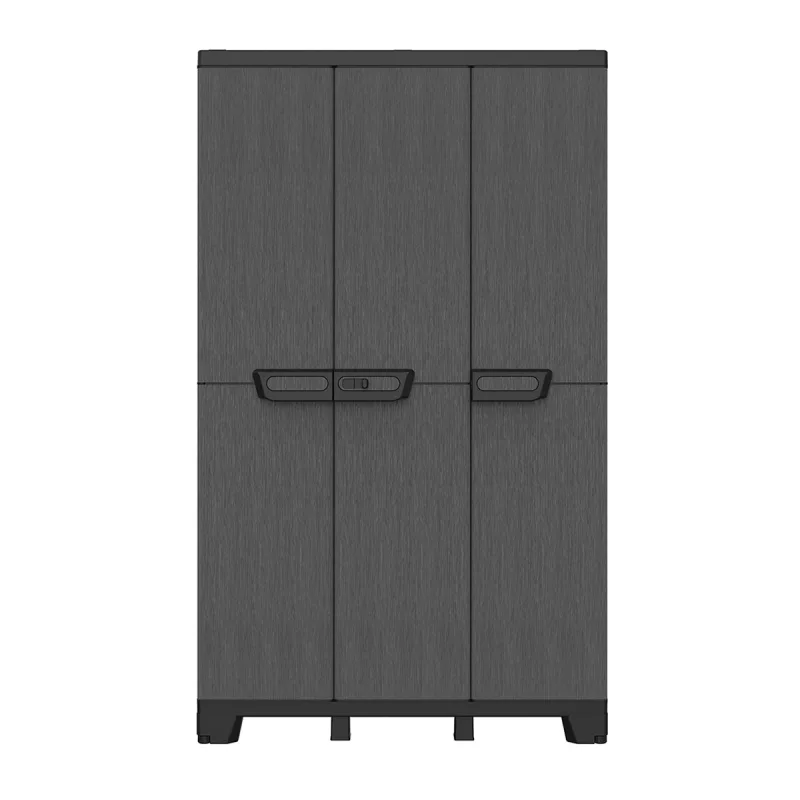 Armario alto 3 puertas ardesia 172x102x39 cm uso interior gris antracita