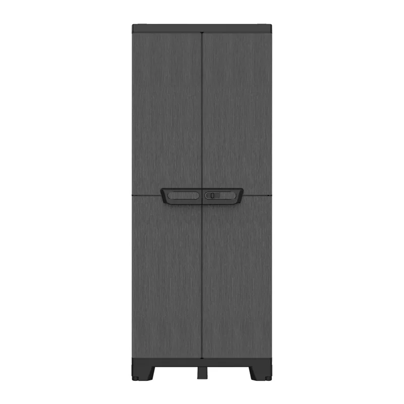 Armario escobero de resina ardesia 172x68x39 cm para uso interior gris antracita