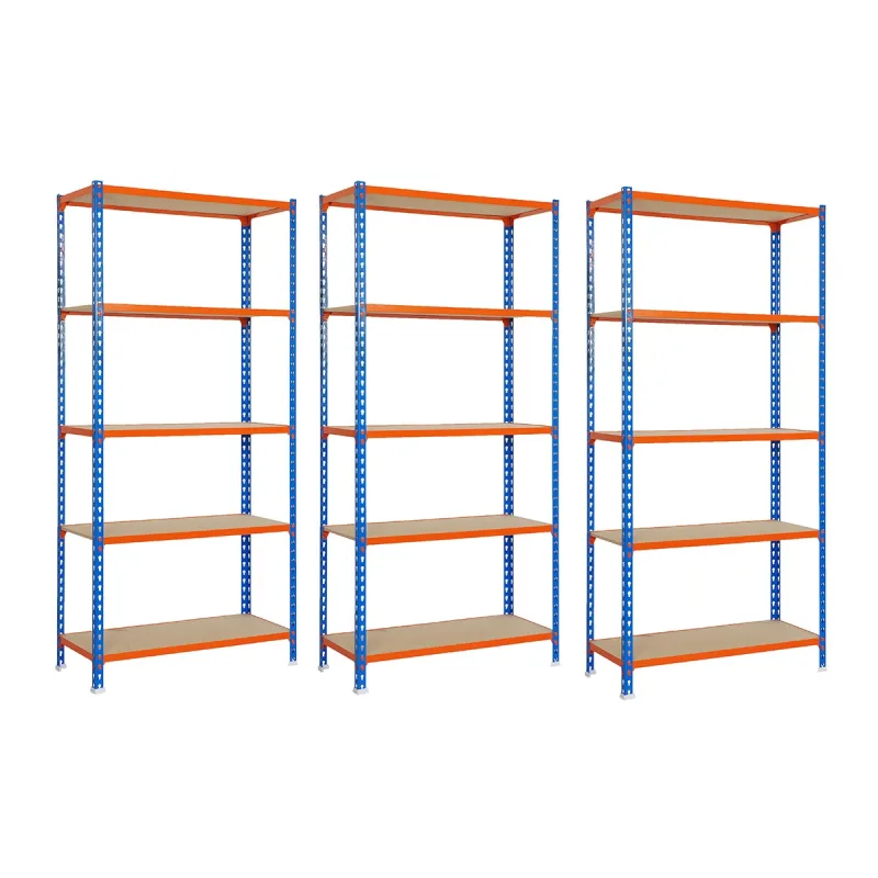 SIMONRACK - Pack 3 estanterías metálicas sin tornillos Maderclick 5/400.