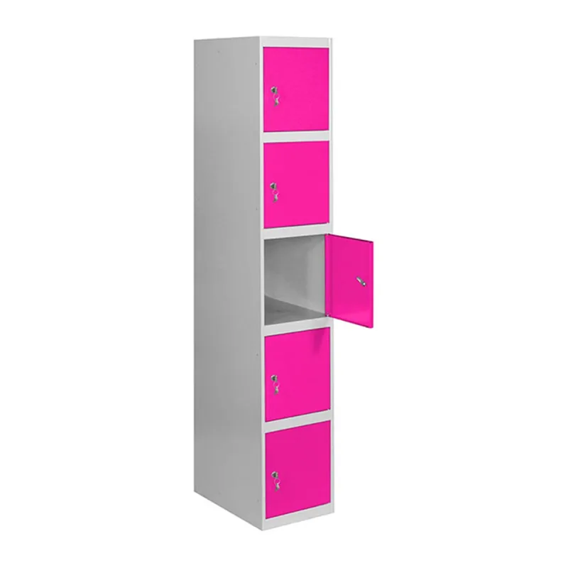SIMONRACK - Taquilla metálica Profesional 5 Puertas Edición Rosa.