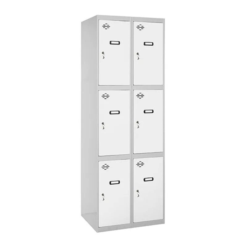 SIMONRACK - Taquilla metálica Profesional 3 alturas 6 Puertas Montada.