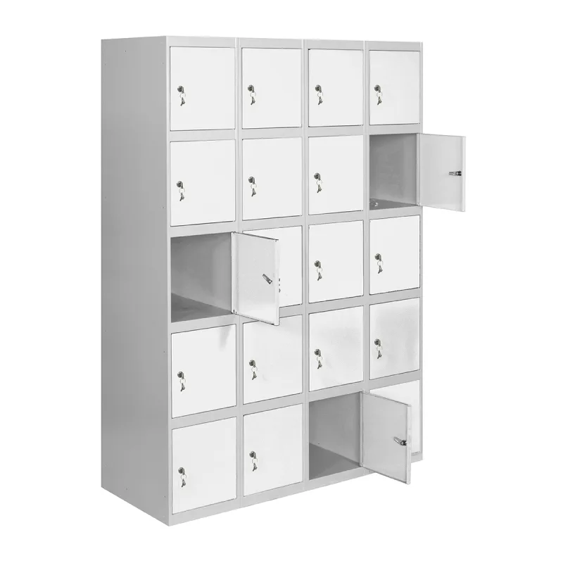 SIMONRACK - Taquilla metálica Profesional 5 alturas 20 Puertas Montada.