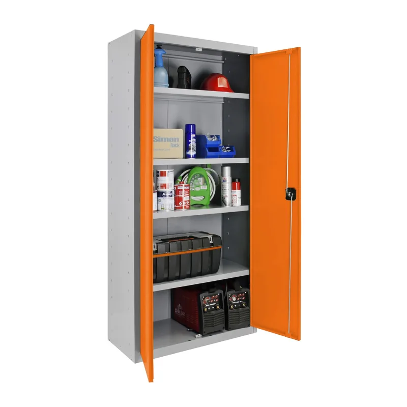 SIMONRACK - Armario metálico Profesional 2 Puertas y 4 Baldas Interiores Montado.