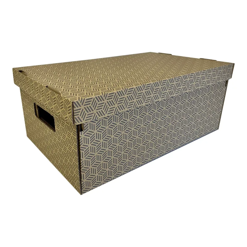 Saica - Caja de Mudanza con Asas y Tapa Deco 19 l.