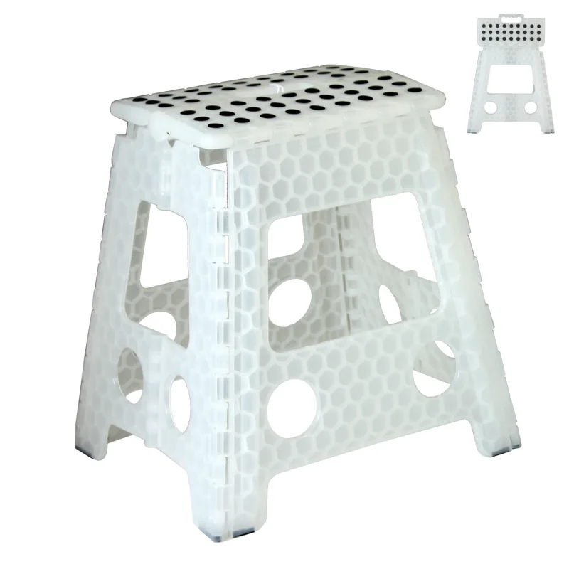 Camacho - Taburete Plegable Plástico Translúcido L.