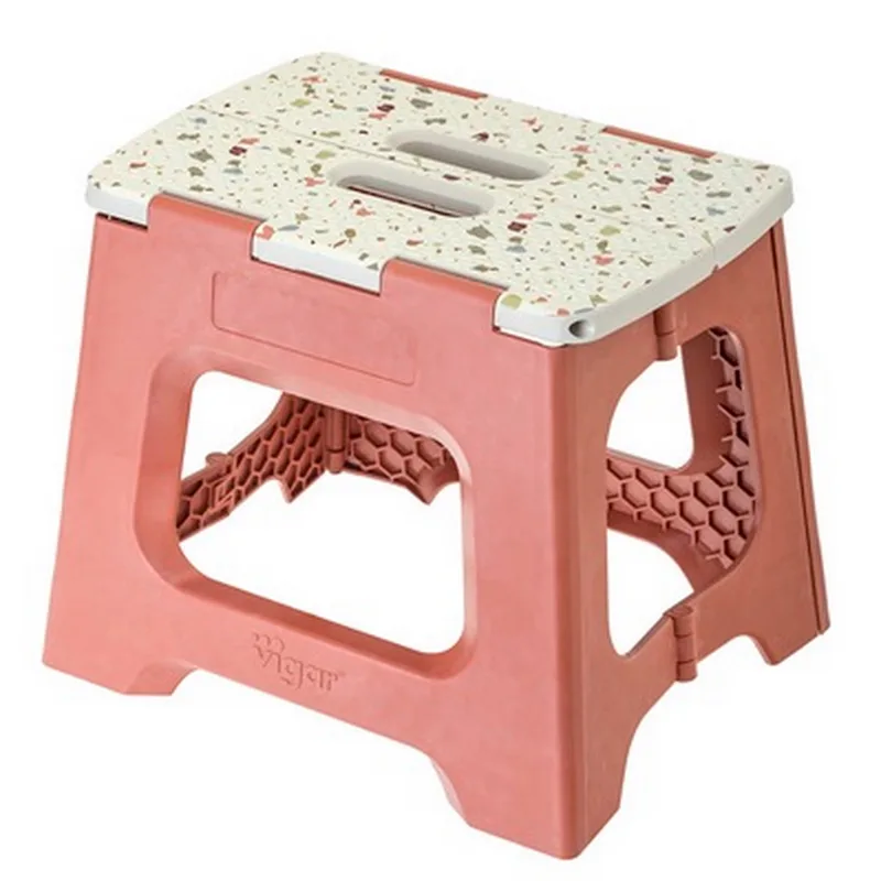 Vigar - Taburete Plegable Plástico Terrazzo 27 cm.