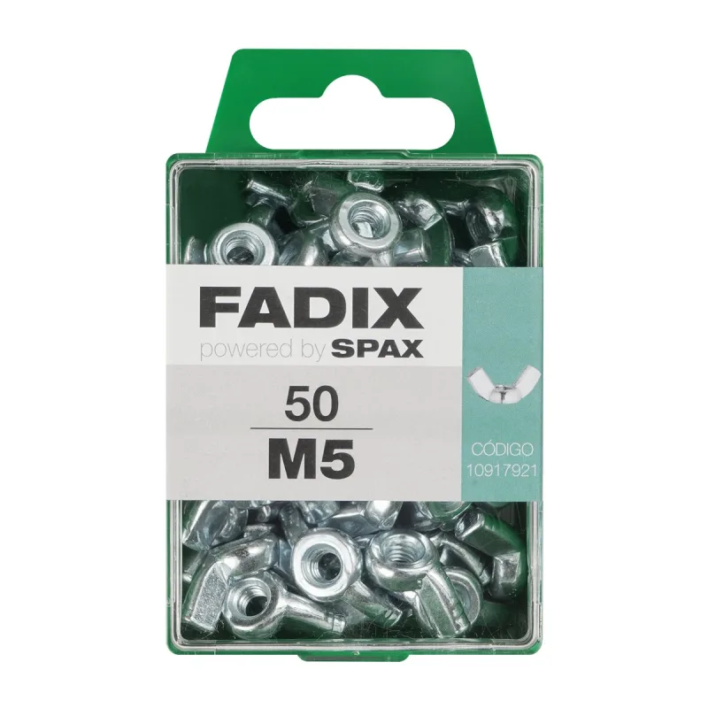 FADIX - Tuerca Mariposa Cincada M5 - Caja 50 Uds.