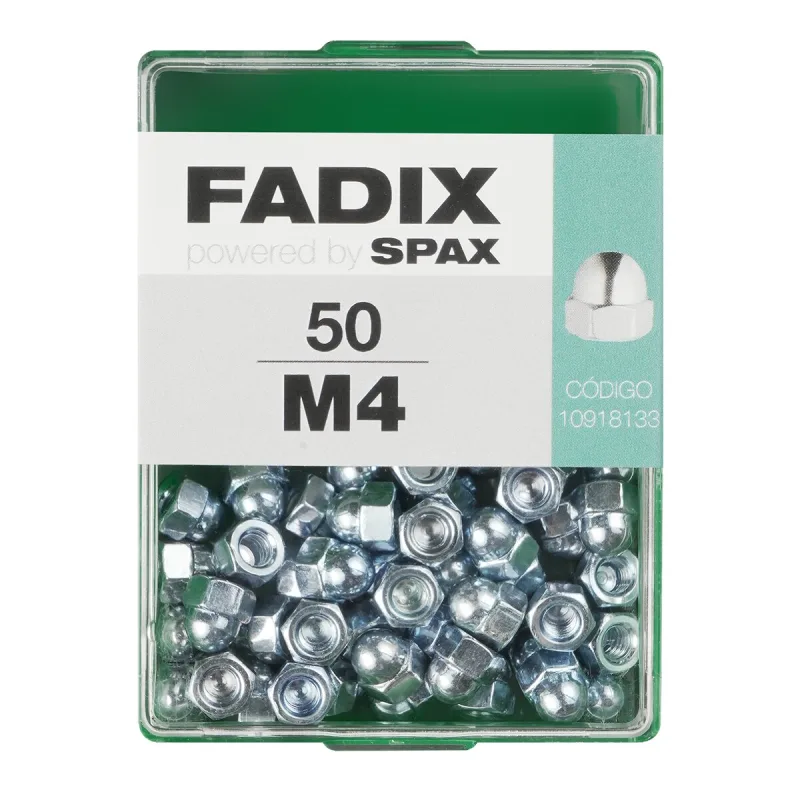 FADIX - Tuerca Ciega Cincada M4 - Caja 50 Uds.