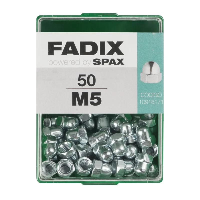 FADIX - Tuerca Ciega Cincada M5 - Caja 50 Uds.