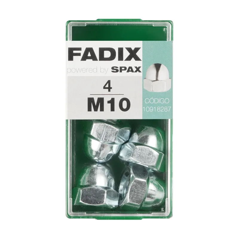 FADIX - Tuerca Ciega Cincada M10 - Caja 4 Uds.