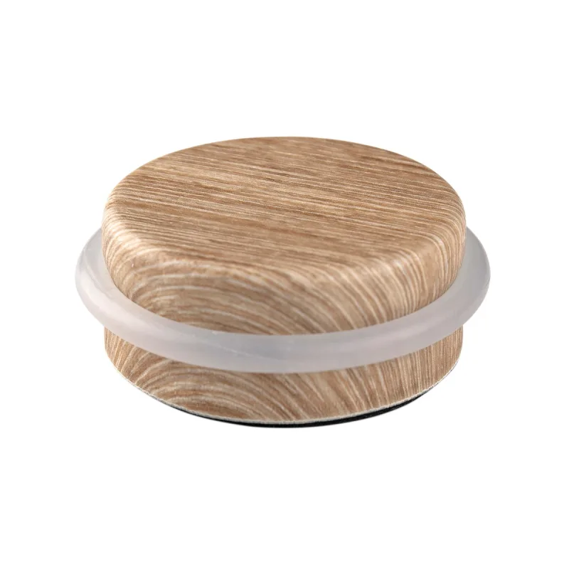 Inofix - Tope Adhesivo Redondo Nogal Extra Fuerte.