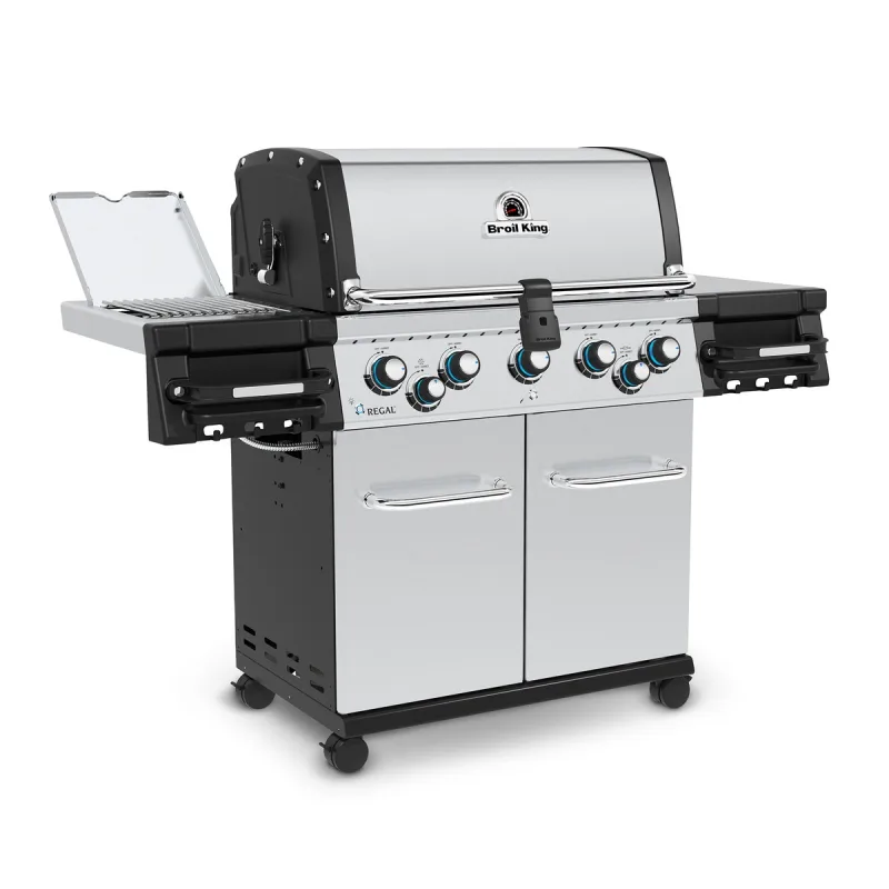 Broil King - Barbacoa de gas con 5 + 1 +1 quemadores Regal S 590 Pro IR Broil King.