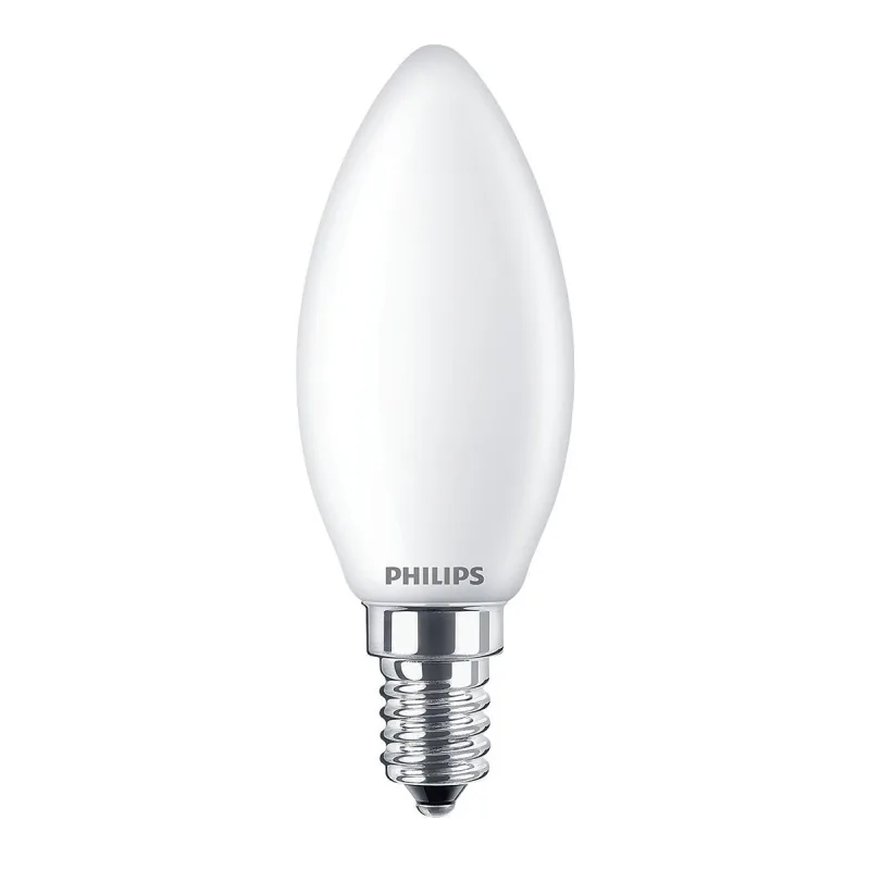Philips - Bombilla LED Vela E14 mate 4,3 W 470 lm 4000 K.