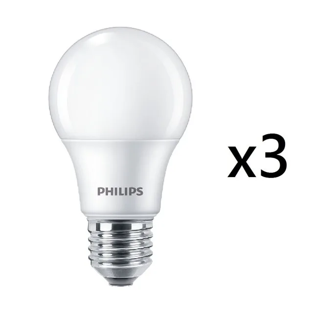 Philips - Pack de 3 bombillas LED Estándar E27 8 W 806 lm 4.000 K.