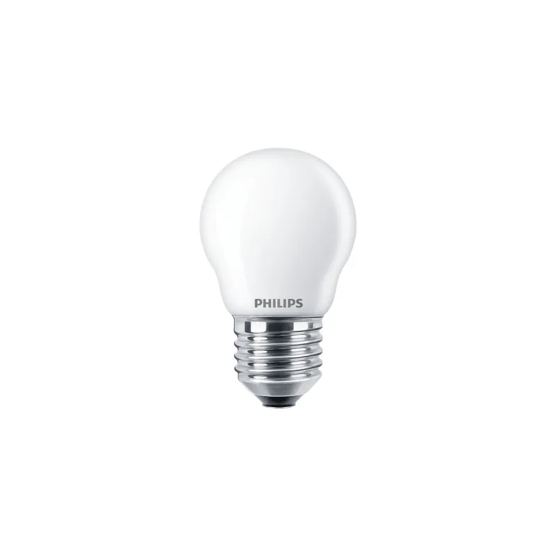 Philips - Bombilla LED Esférica E27 4,3 W 470 lm 2.700 K.