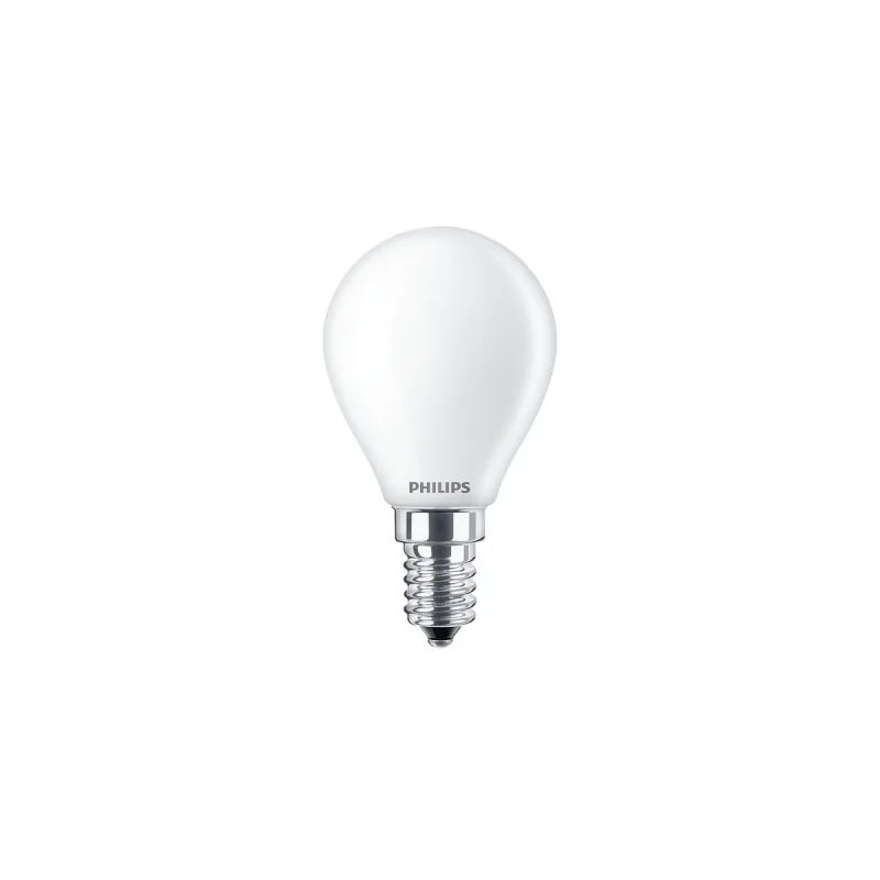 Philips - Bombilla LED Esférica E14 4,3 W 470 lm 2.700 K.
