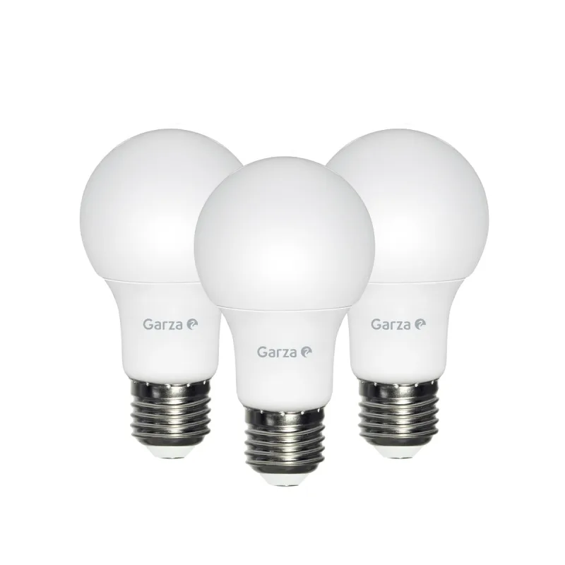 GARZA - Pack de 3 bombillas LED Estándar E27 15 W 1520 lm 6500 K.