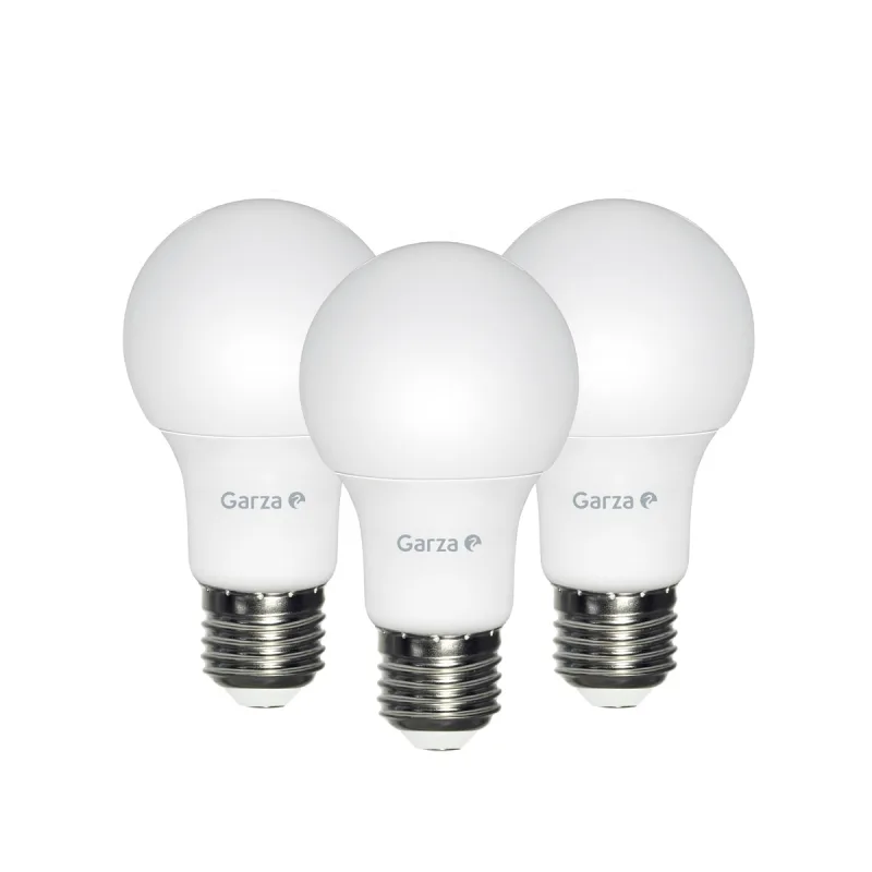 GARZA - Pack de 2+1 bombillas LED estandar E27 11 W 1060 lm 3000 K.