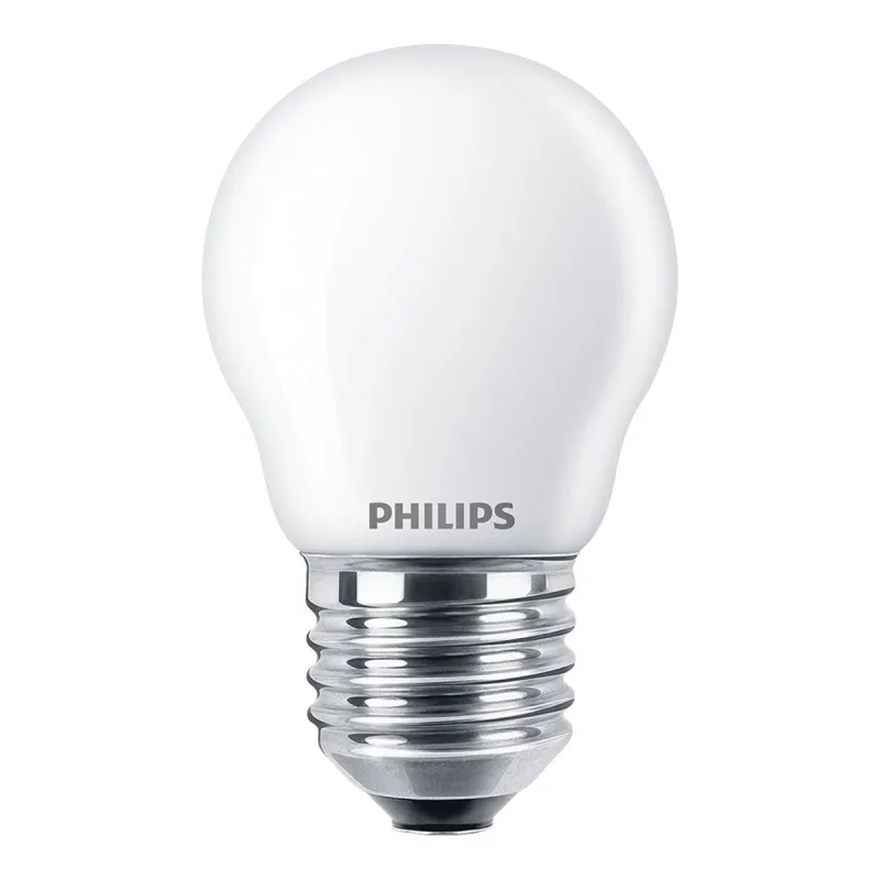 Philips - Bombilla LED Esférica E27 6,5 W 2700 K.