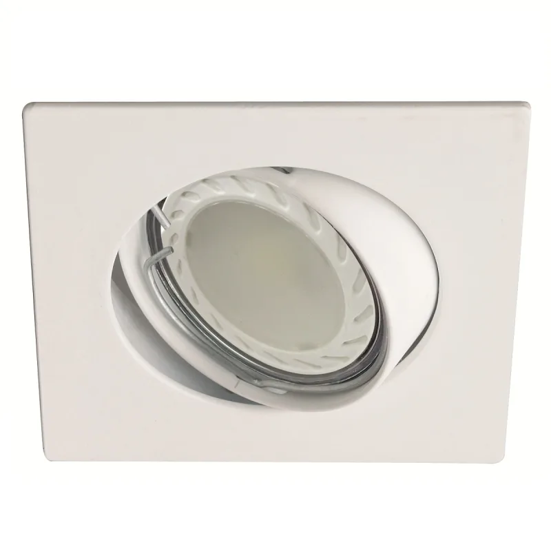 CRISTALRECORD - EFoco mpotrable cuadrado con bombilla GU10 9 W.