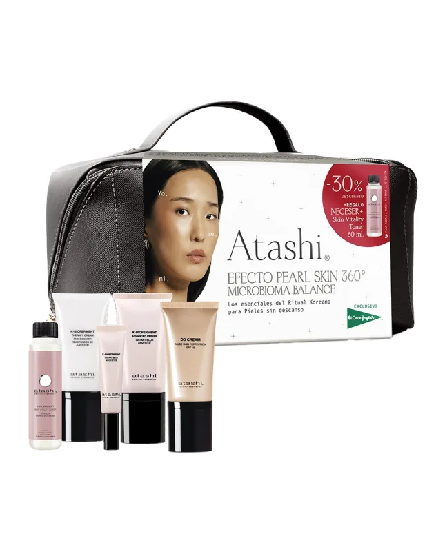 Atashi - Estuche Regalo Ritual Efecto Pearl 360 Microbioma Balance Atashi.