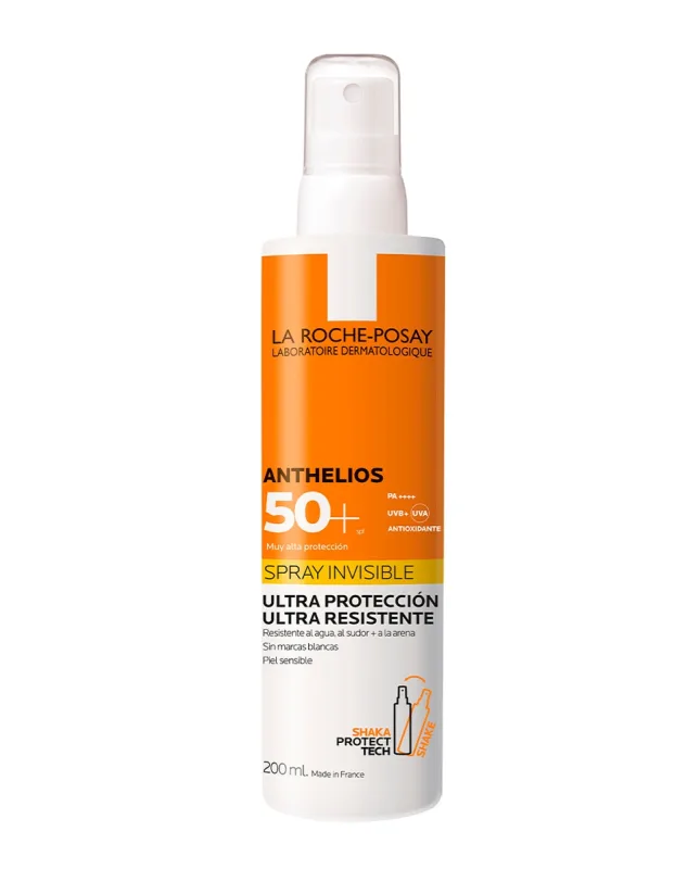 La Roche Posay - Protector Solar Cuerpo Piel Sensible Anthelios Spray Ultra-ligero SPF50+ 200 ml La Roche Posay.