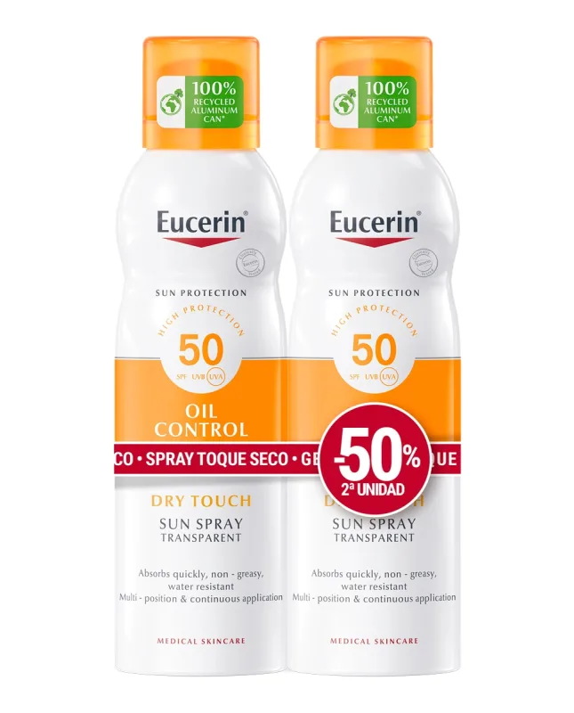 Eucerin® - Duplo Protector Solar cuerpo Dry Touch SPF 50 Eucerin.