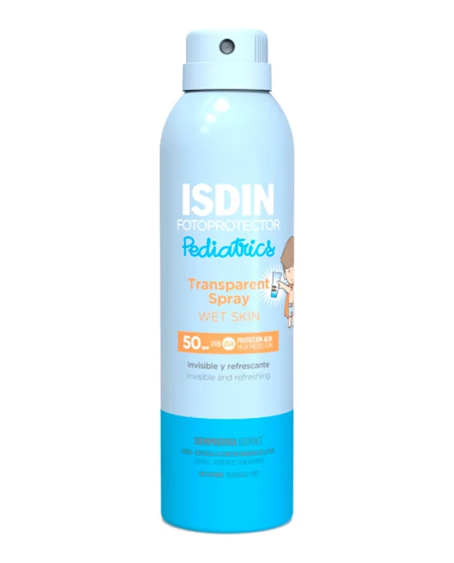 Isdin - Fotoprotector Isdin Transparent Spray Wet Skin Pediatrics SPF 50 Isdin.