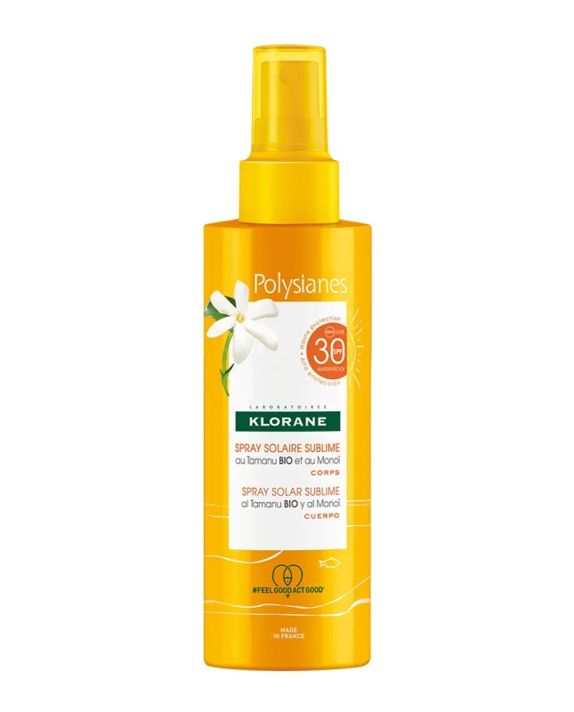 Klorane - Spray Solar Sublime Spf 30 Al Monoï Y Tamanu Bio 200 ml Klorane Polysianes.