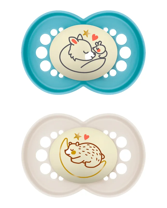 MAM - 2 Chupetes Original Pure Night +6 meses MAM.