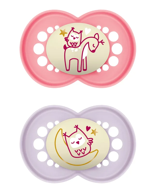 MAM - 2 Chupetes Original Pure Night +6 meses MAM.