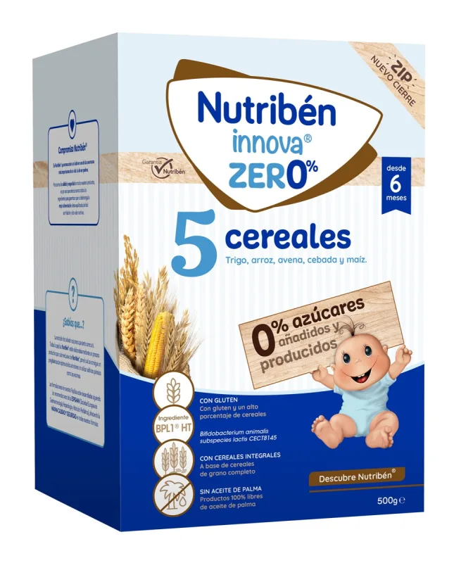 Nutribén® - Papilla Innova 5 Cereales 0% 500 g Nutribén.