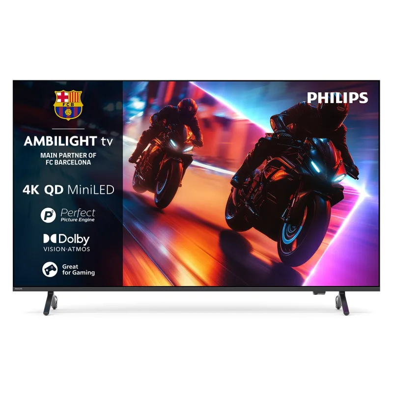 Philips - TV QD-MiniLED 139 cm (55') Philips Ambilight 55MLED920/12 UHD 4K, Dolby Vision y Dolby Atmos, Titan OS, Smart TV (Reacondicionado Grado C).