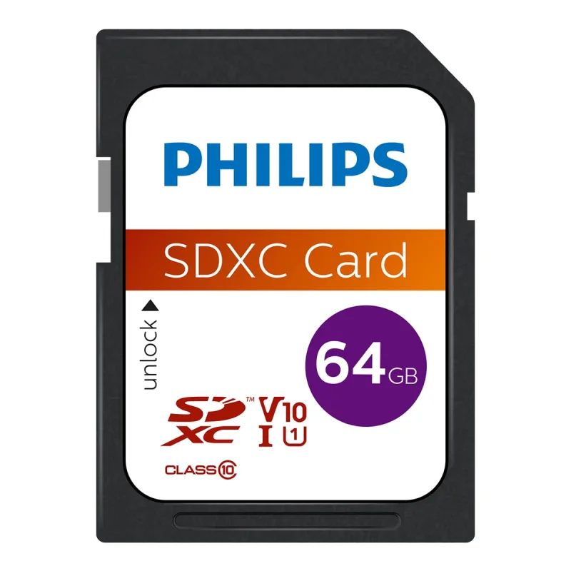 Philips - Tarjeta de memoria SD Philips FM64SD55B 64GB.