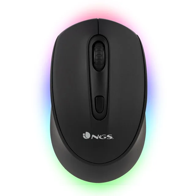 NGS - Ratón óptico inalámbrico NGS SMOG-RB Multidispositivo con iluminación LED.