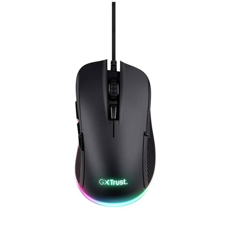 Trust - Ratón gaming con cable Trust GXT922 YBAR negro.