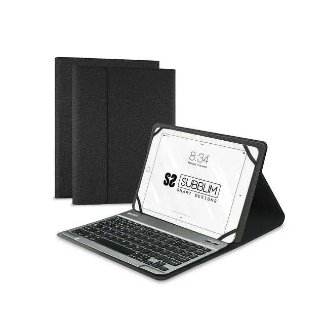 SUBBLIM - Funda con teclado negra Subblim PRO Bluetooth para tablets de 10,1'.
