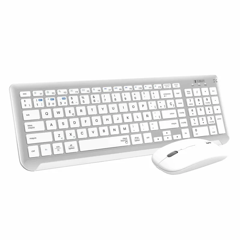 SUBBLIM - Teclado y ratón inalámbricos Subblim Combo Dual Prestige multidispositivo.