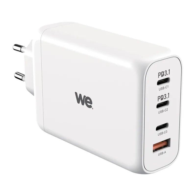 we - Cargador de red WE GaN de 140W, 4x USB.