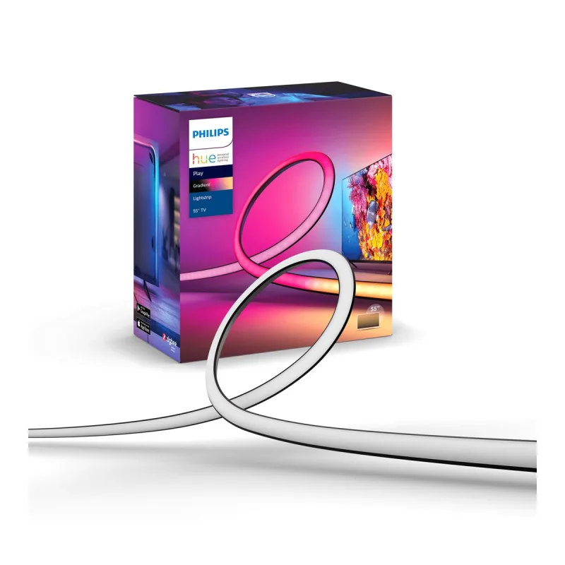 Philips - Tira de luz LED Philips Hue Play gradient lightstrip para TV de 55'.