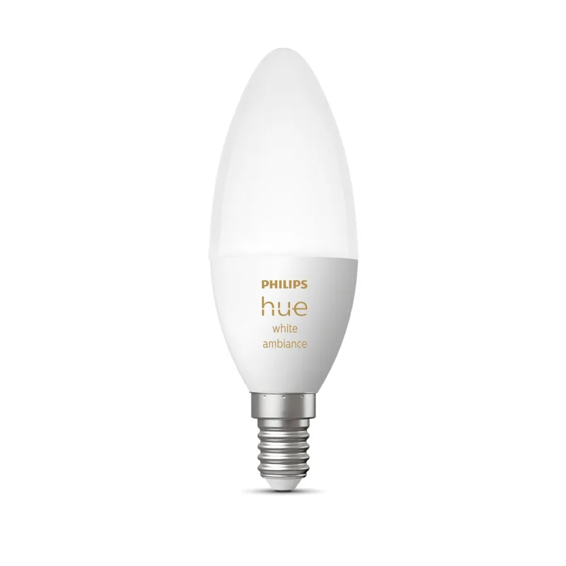 Philips - Bombilla LED Philips Hue White and Ambiance, vela B39 E14.