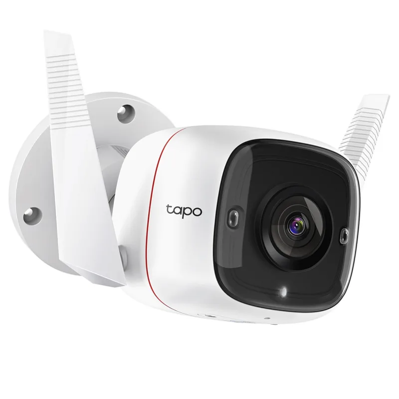 TAPO - Cámara de Vigilancia Tapo TC65, Exterior IP66, 2K, 3MP, Visión nocturna, WiFi, Alarma.
