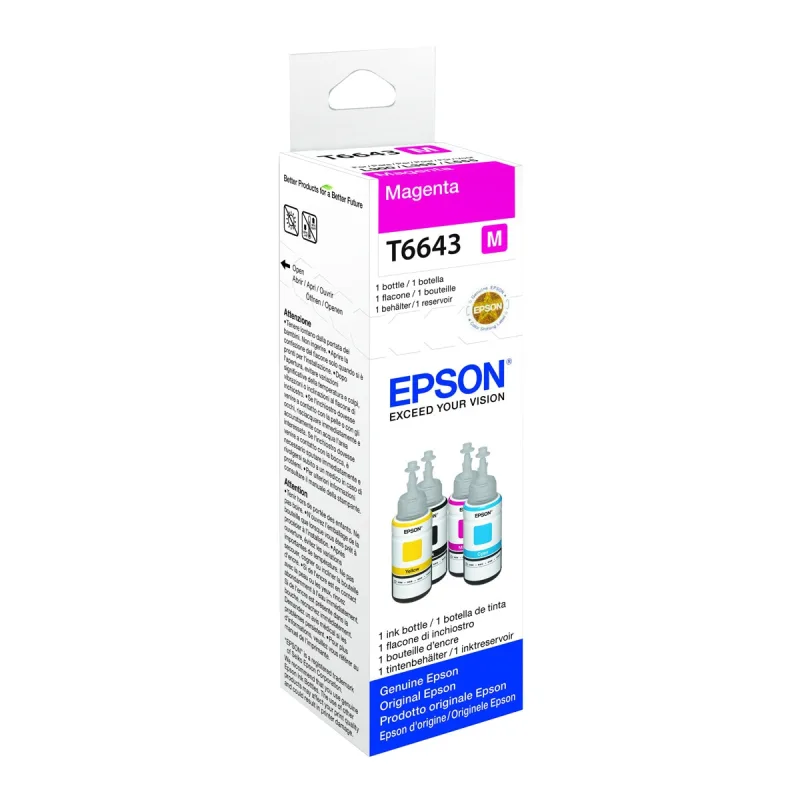 Epson - Botella de tinta original EPSON serie 664 Magenta 70 ml (C13T664340).