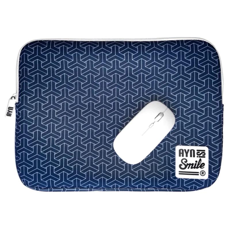 Smile - Funda Smile Kimono azul para portátiles hasta 14' + Ratón inalámbrico.
