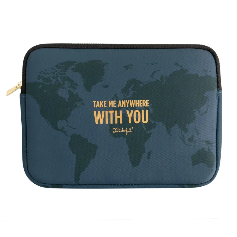 Mr. Wonderful - Funda Vamvam With you azul para portátiles hasta 12'.