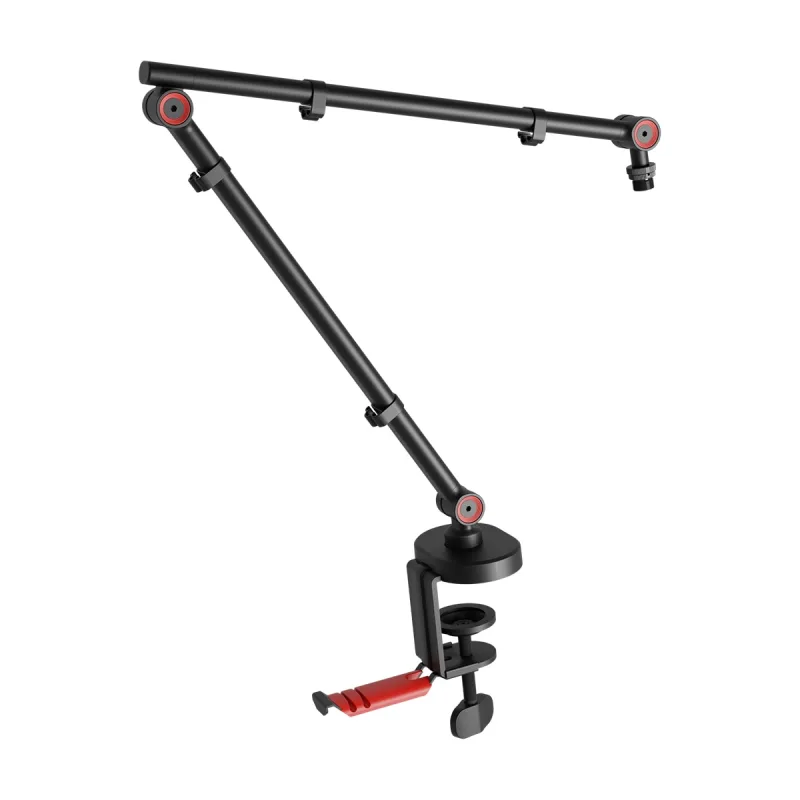 Génesis - Brazo articulado Genesis Thulium 500 para micrófono con soporte para auriculares.