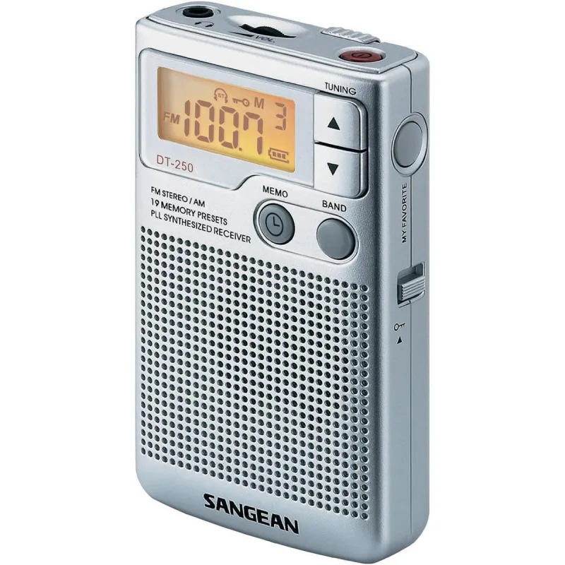 Sangean - Radio portátil Sangean DT-250 Plata.