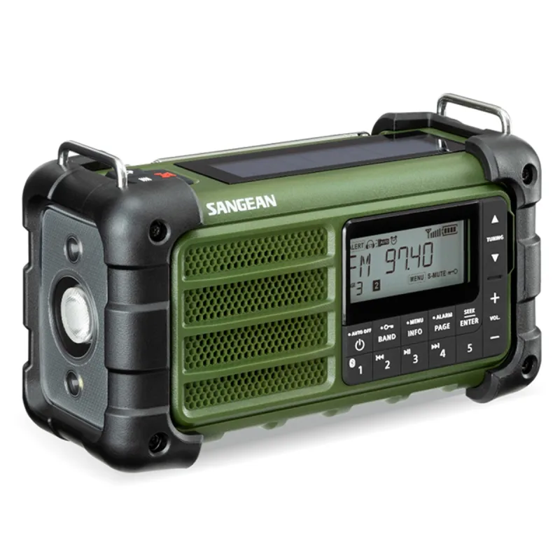 Sangean - Radio de Emergencia Recargable Sangean MMR99 Forest Green.